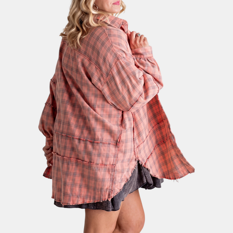 Mia | Oversized Flannel Shirt