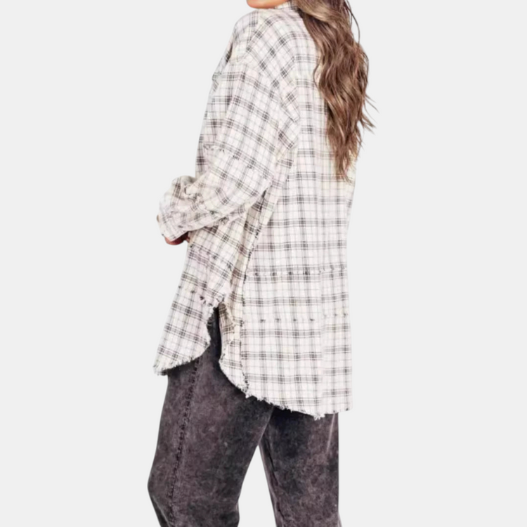 Mia | Oversized Flannel Shirt