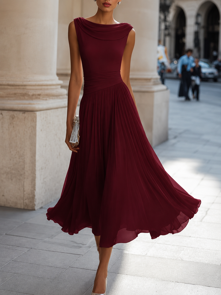 Natalia | Pleated Midi Dress