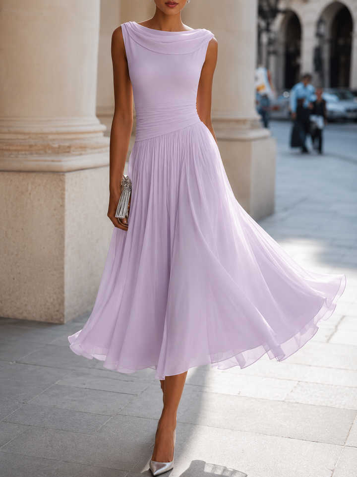Natalia | Pleated Midi Dress