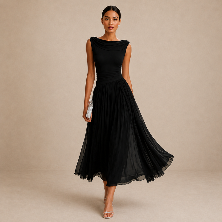 Natalia | Pleated Midi Dress