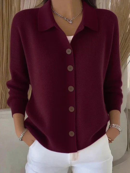 Josephine | Button Front Collared Cardigan