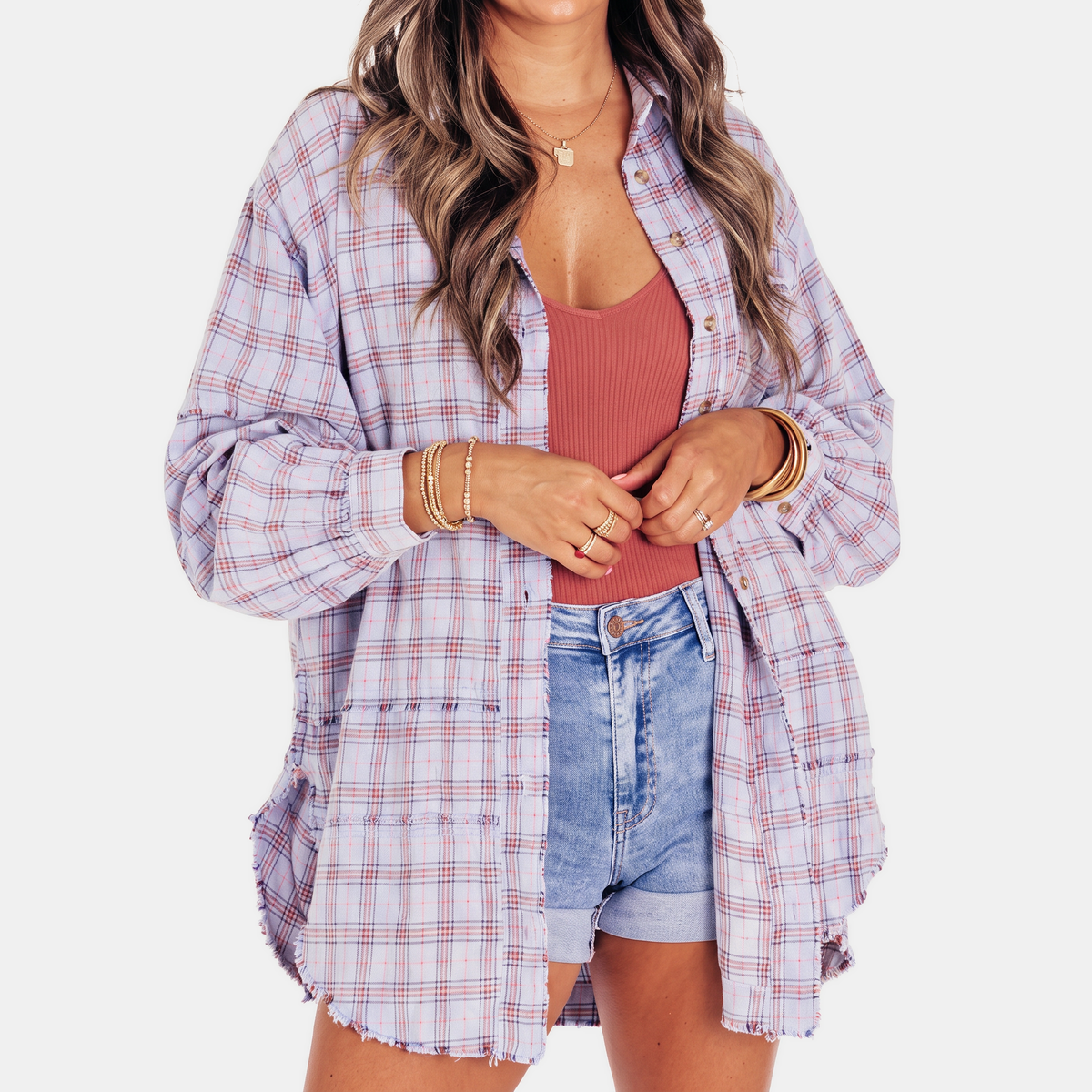 Mia | Oversized Flannel Shirt