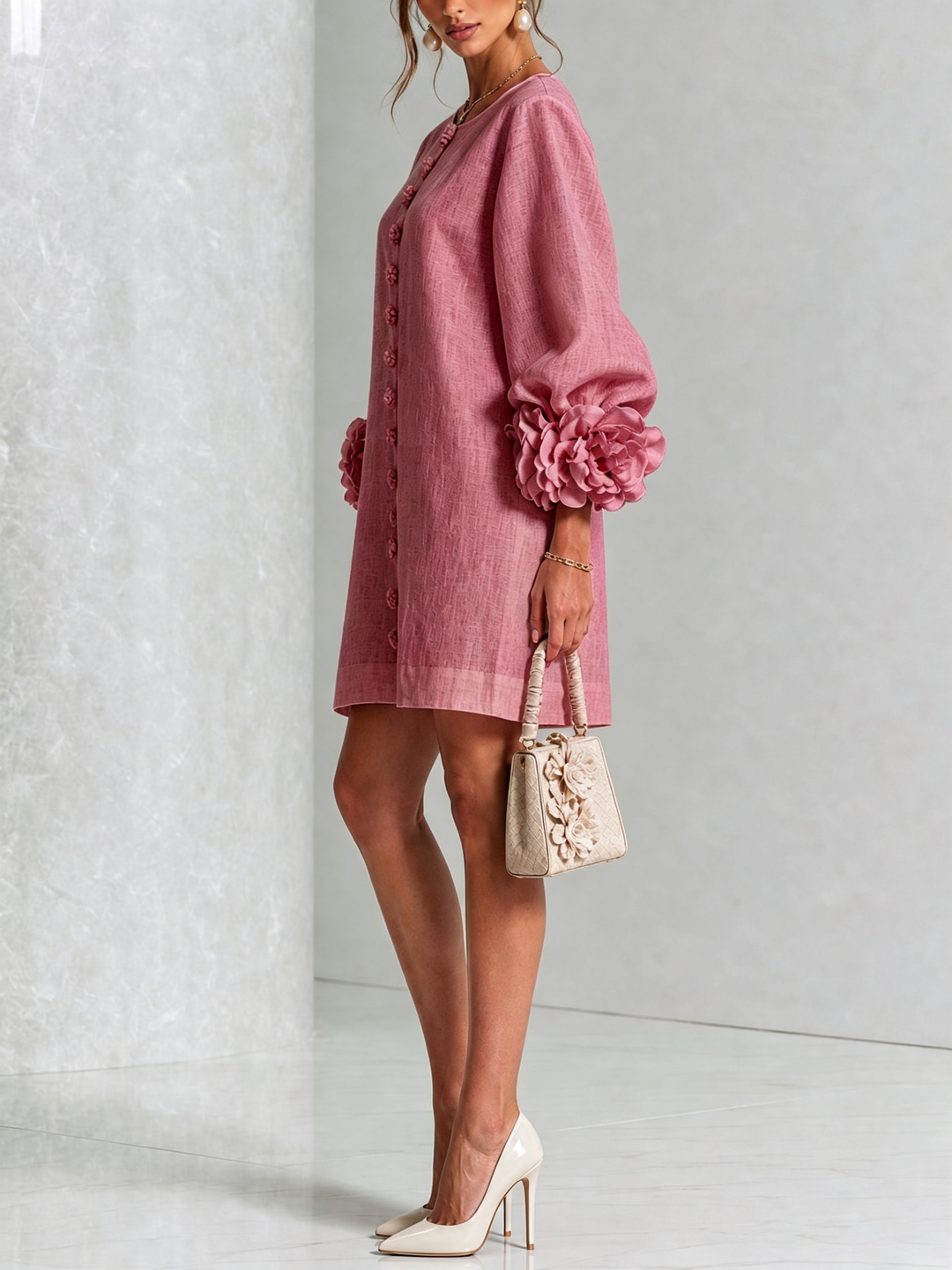 Henrietta™ Floral Button-Down Mini Dress