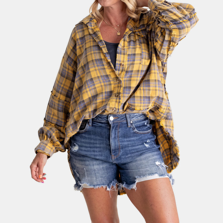 Mia | Oversized Flannel Shirt
