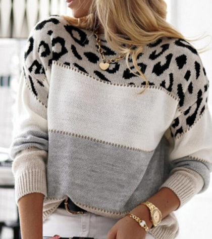 Lydia™ | Leopard Print Knit Jumper