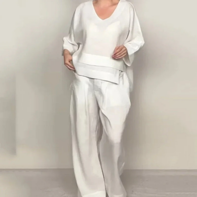 Isabel™ | Relaxed Linen-Cotton Two-Piece Set